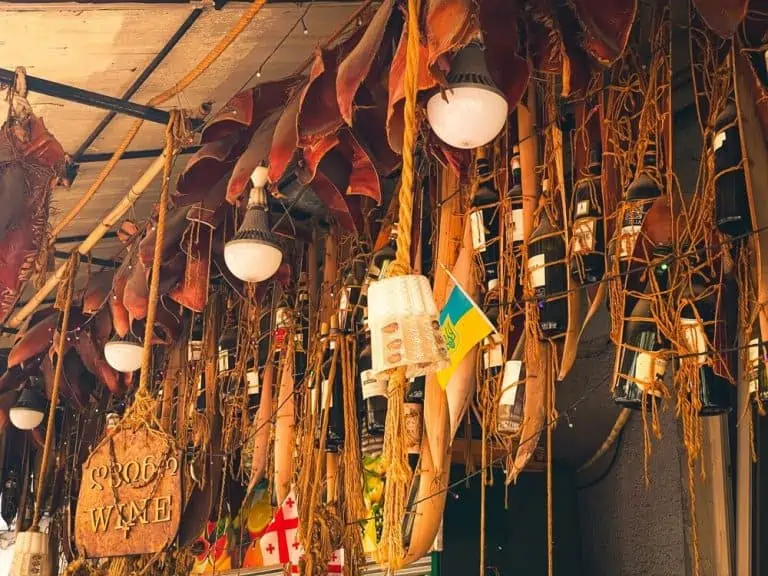 leather work at batumi market