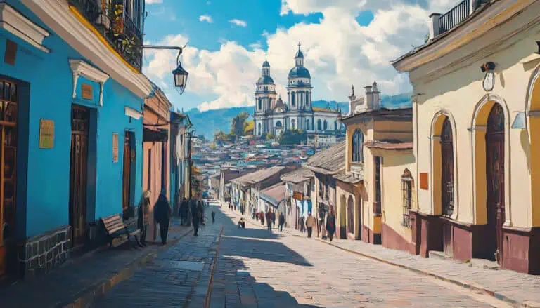 Street view of tbilisi old town georgia