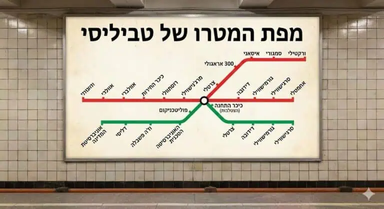 מפת מטרו טביליסי בעברית